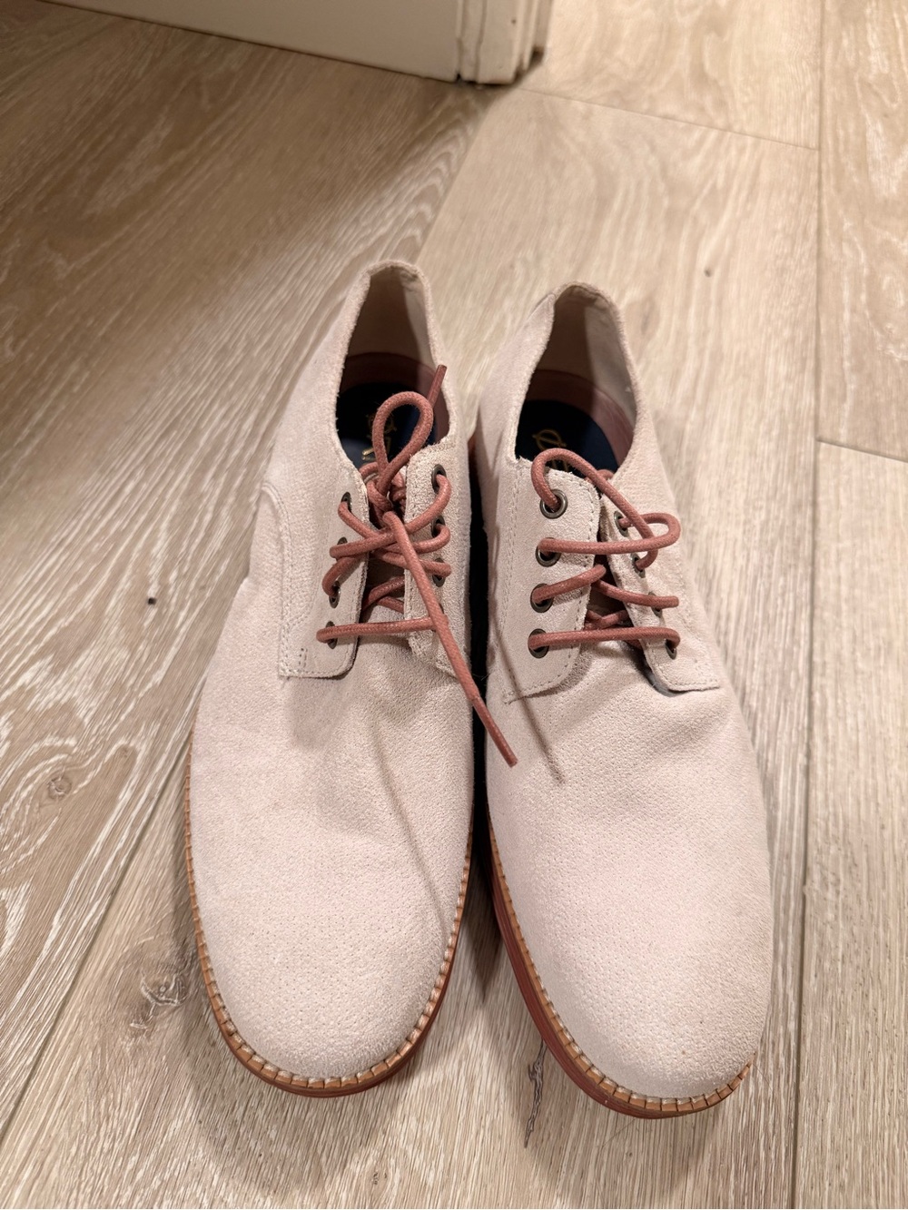 Cole Haan Men's Suede Derby Oxfords in Light Pink